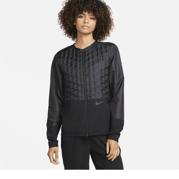 NWT-Nike-Women’s quilted padded ThermaFIT ADV down jacket black-Size Medium - Picture 1 of 13